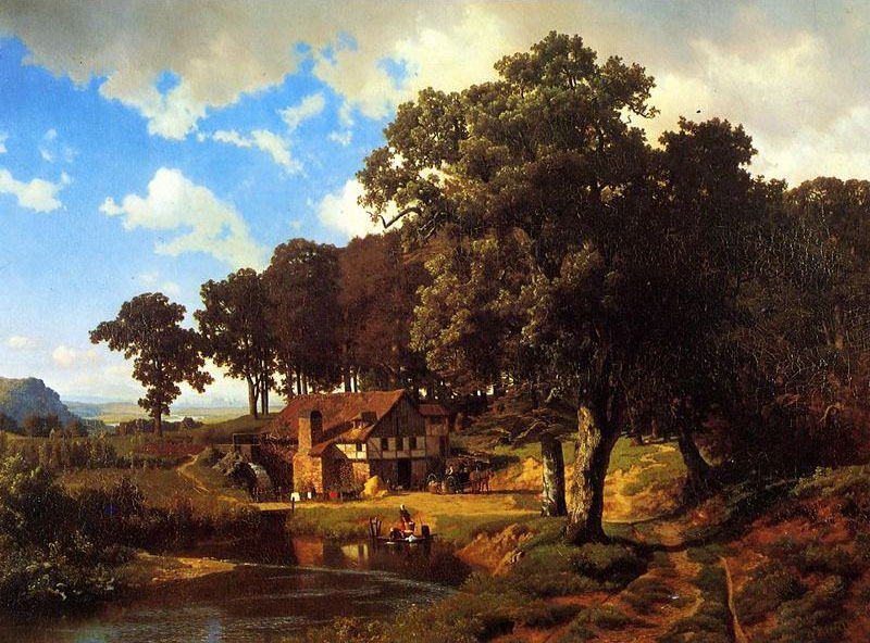 Albert Bierstadt A Rustic Mill
